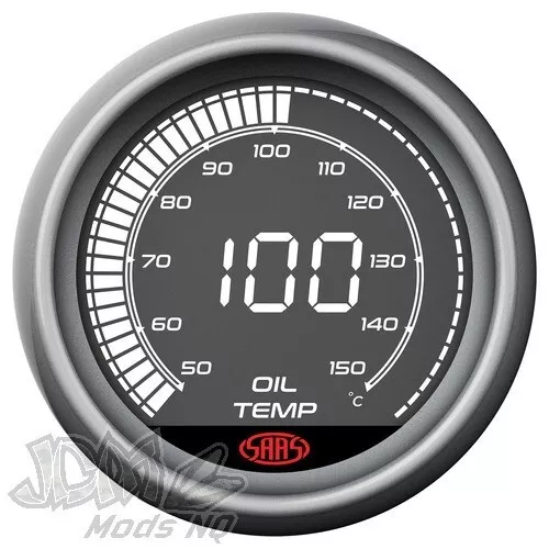 SAAS Oil Temp Gauge 50°-150° C 52mm Digital Series SG41221