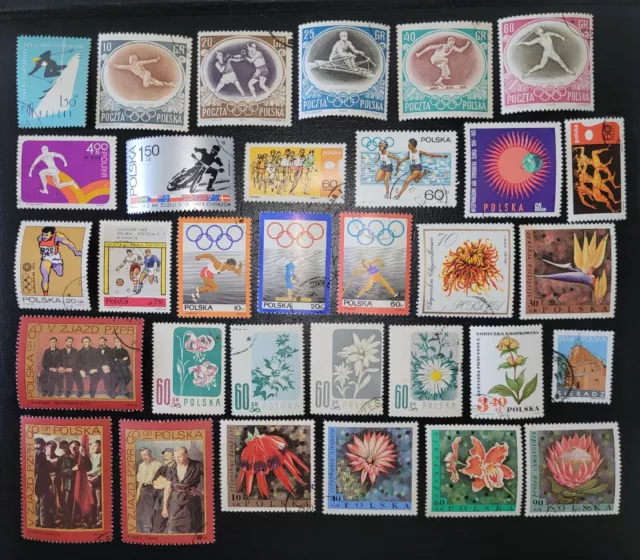 Lot35 Briefmarken Polen Postfrisch Gestempelt Motive Versch Jahrzehnte