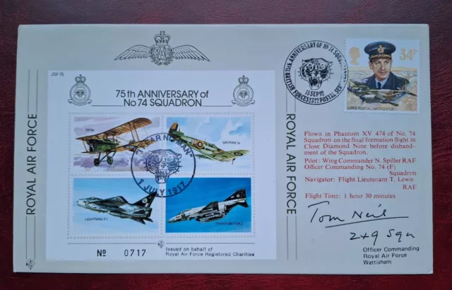 Battle Of Britain Tom Neil Signed First Day Cover FDC RAF Pilot