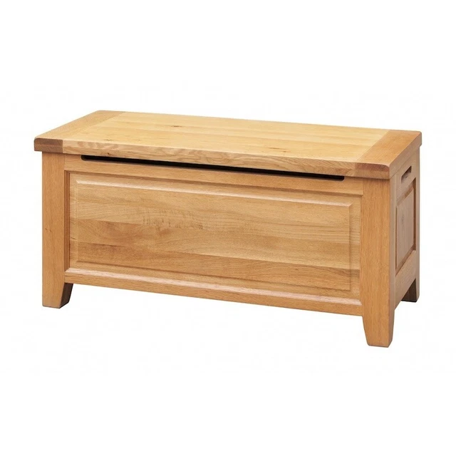 Caja de manta de madera de roble madera maciza bellota roble liso