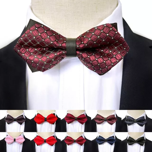 Formal Solid Color Bowtie for Wedding Party Business Pre Tie Men Women Necktie