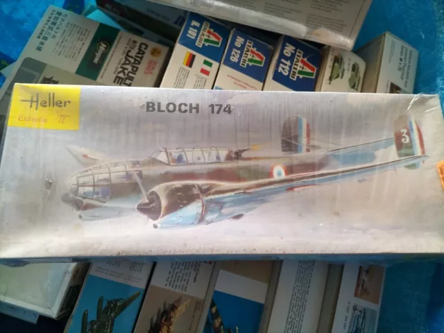 1/72 Heller Bloch 174 Model Kit. Still Sealed But With Some Age Wear