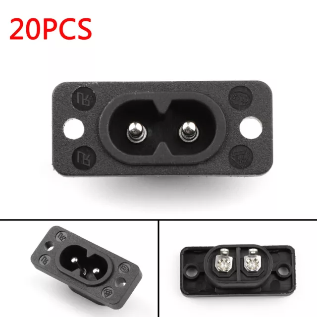 20*IEC320 C7 2 Pin FeMale Power Socket With Switch 2.5A 250V Pour Boat AC-20A A5