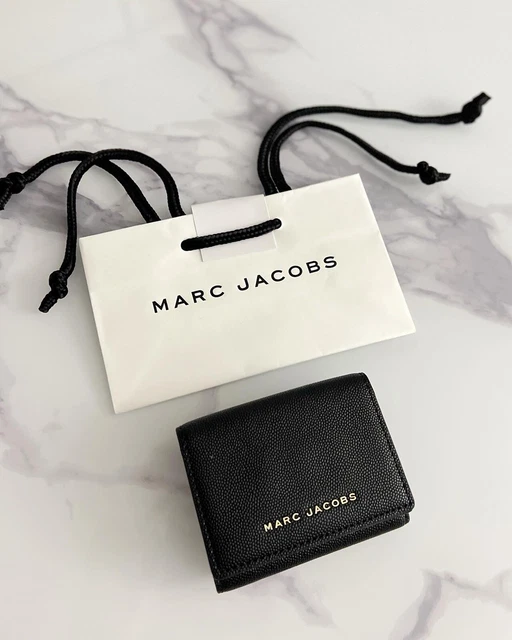 Marc Jacobs Black Leather Trifold Wallet