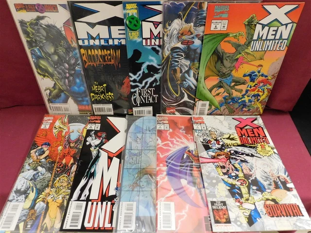 X-Men Unlimited 1 2 3 4 5 6 7 8 9 10 Marvel Comic Run Lobdell Bennett 1993 Vf/Nm