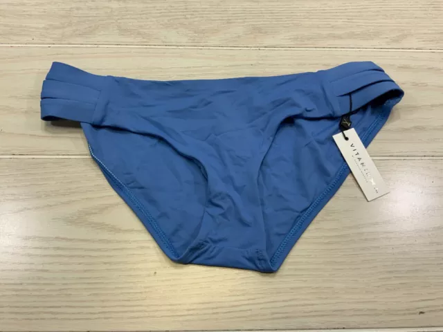 Vitamin A Emelia Triple Strap Bikini Bottom, Women's Size M (8), NEW MSRP $86