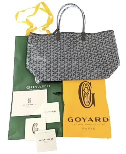 GOYARD Artois PM Tote Bag PVC Leather Black Purse Herringbone Purse  90189903