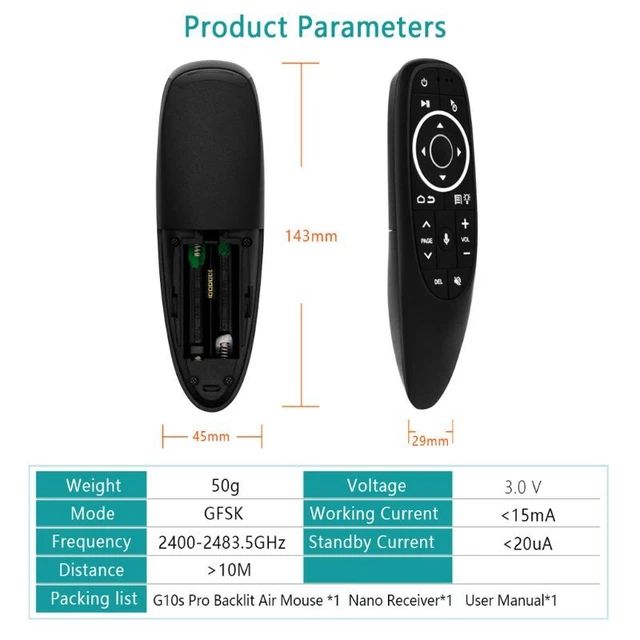 Mini Wireless for Remote Backlit For TV Box PC for TV Contro 3