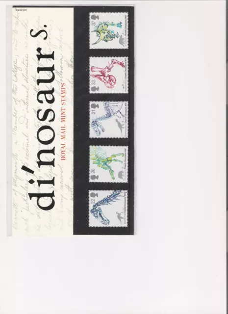 1991 Royal Mail Presentation Pack Dinosaurs Mint Decimal Stamps