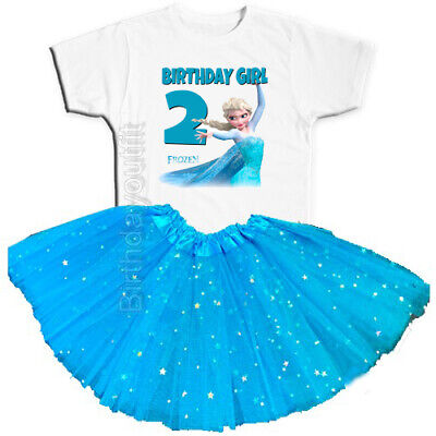 Frozen Elsa Party 2nd Birthday Tutu Outfit Personalized Name option