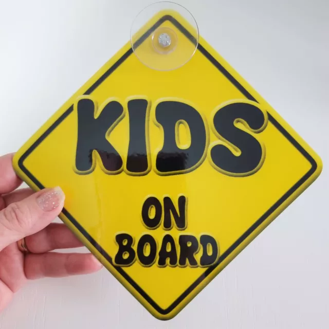 BRAND NEW   YELLOW KIDS RANGE   Novelty Baby on Board Car Window Sign