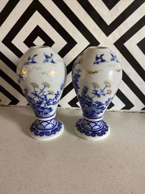 beautiful pair of unusual antique oriental vases