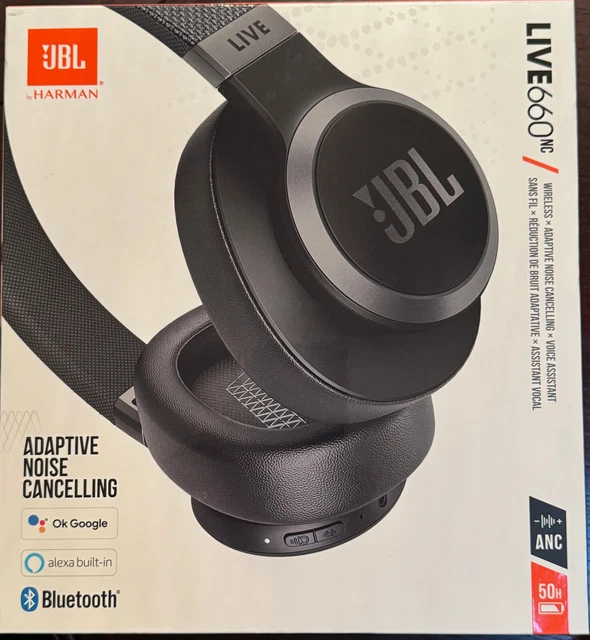 JBL LIVE 660NC Bluetooth Wireless Overear NoiseCancelling Headphones