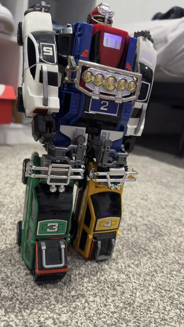 POWER RANGERS TURBO Carranger DX Super Trubo Robo Megazord Set BANDAI