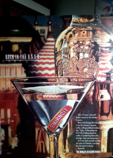 Smirnoff Vodka Advert Poster  Not Reprint Very Rare