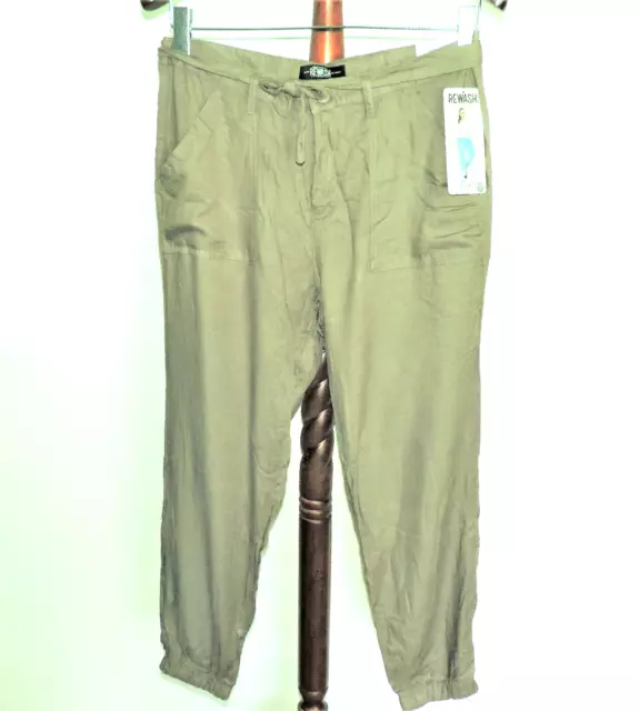 Rewash So Soft Jogger Pants Junior size 13 Olive Green NWT