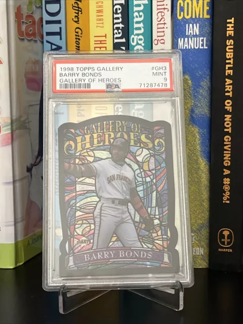 1998 Topps Gallery Barry Bonds HOF Gallery of Heroes Stained Glass GH3 PSA 9
