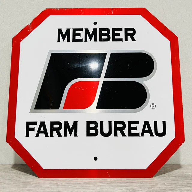 Vintage Iowa Farm Bureau Driveway Stop Sign Agriculture