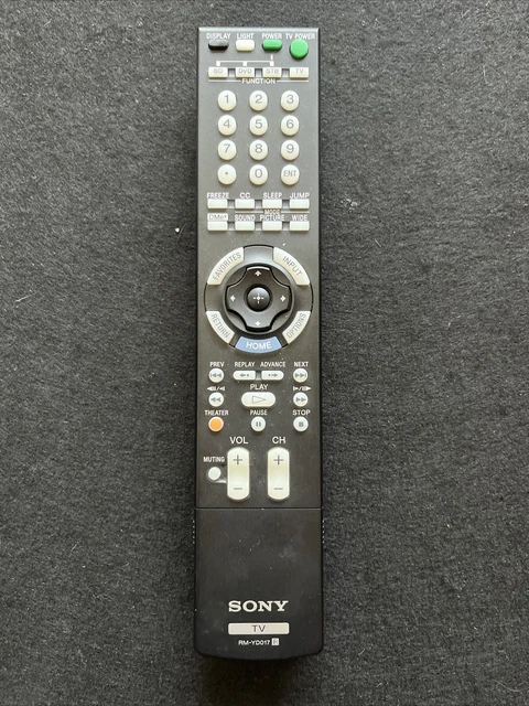 Original SONY RM-YD017 TV Remote Control *tested* Batteries Included