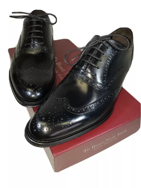 NEW WITH BOX To Boot New York Bello Wingtip Oxford Black 7.5M