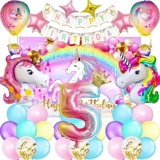 DECORATION ANNIVERSAIRE LICORNE Fille 6 Ans Kit Anniversaire Licorne Fille 6 Ans Kit Anniversaire 376264399819