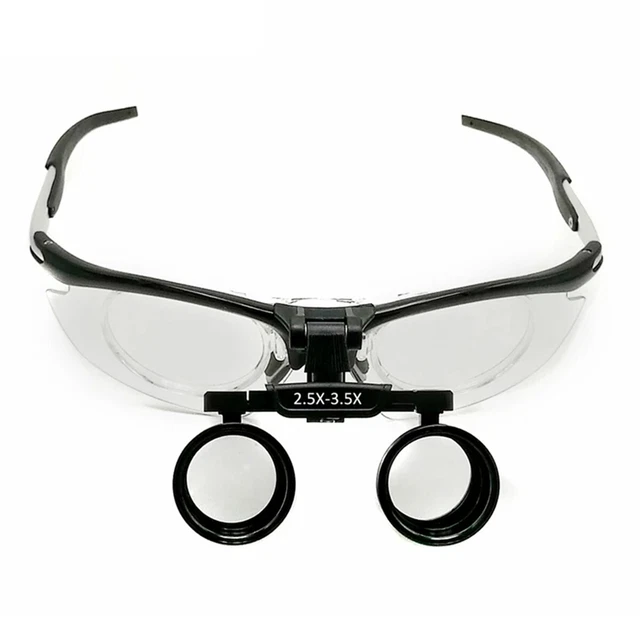Dental Medical Zoom Magnifier 2.5X-3.5X Aluminum Variable Binocular Loupe DY-113