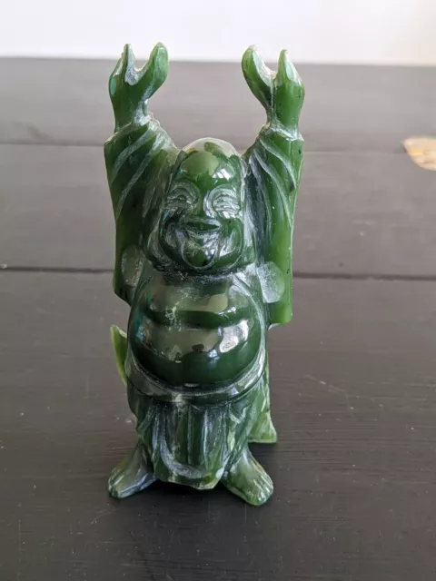 Buddah Hand-Carved Chinese Jade Statue, Antique