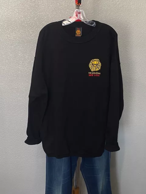 DISNEY THE LION King New York Embroidered SWEATER Large L Original $24. ...