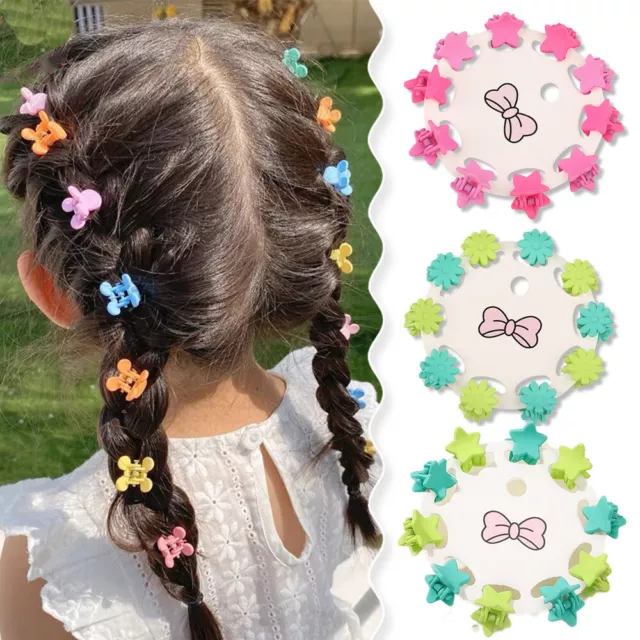 10pcs / Set Flor Estrella Cabello Cangrejo Horquilla Broches Niña Moda "