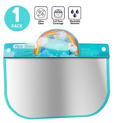 Kids Face Shield Protection Cover Reusable Safety Clear Visor Rainbow 1 Pack