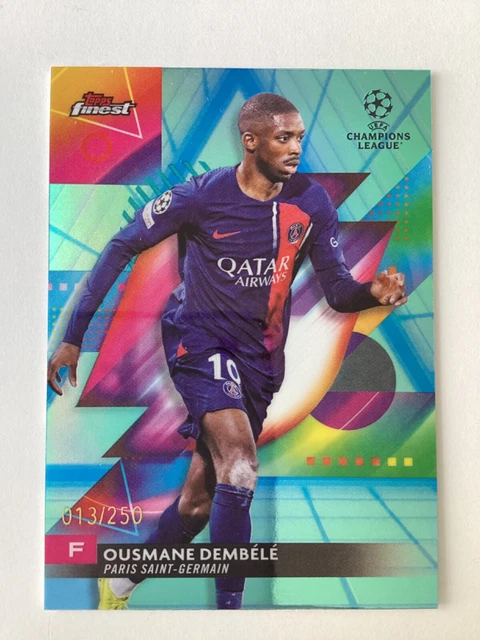 Carte Postale Ousmane Dembélé PSG - Ballon D'or 2024/2025 - Signée - Blanc - France