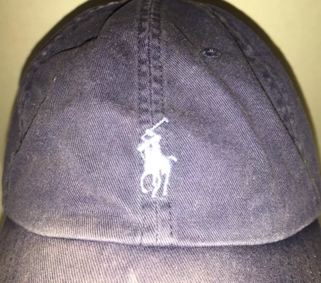 POLO RALPH LAUREN chapeau casquette cuir ceinture arrière poney en détresse et bien porté slouch 3