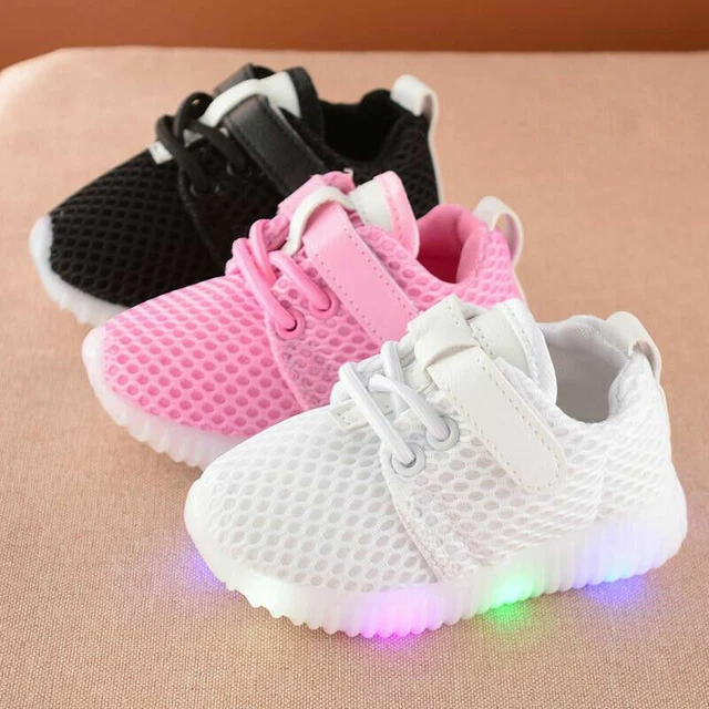 Boys Shoes Toddler Light Up Luminous Trainers Girls Kids LED Flash Sneakers Gift
