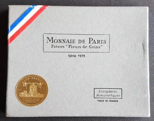 France - Francia - French Coin - Coffret Monnaie De Paris Serie 1973 Fdc.