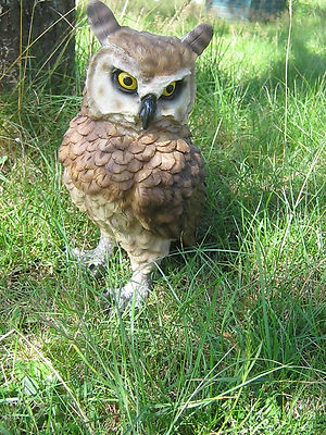 UHU Figurine de Jardin Décorative Chouette à Suspendre Uhu Sur Stamm 10241 