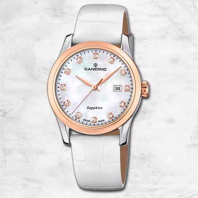 Candino Montre Femmes Classique C4737/1 Montre Acier Inoxydable Blanc UC4737 /