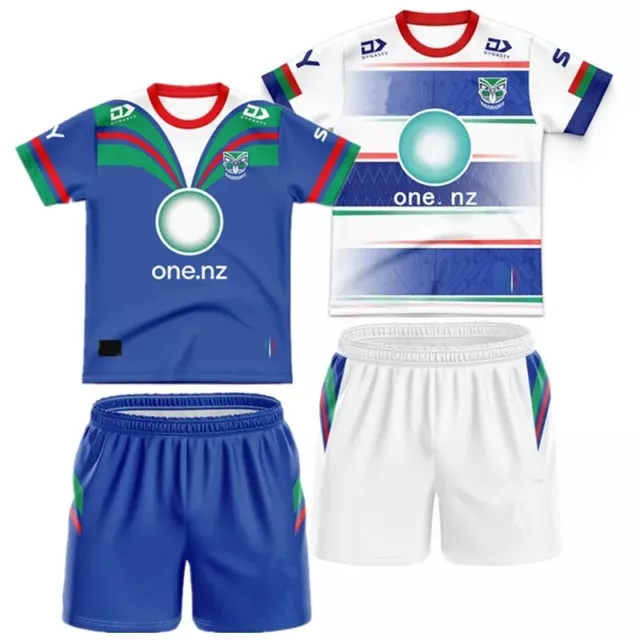 Nrl New Zealand Warriors 2024 Home Or Away Jersey And Shorts Set Size 3 To 13