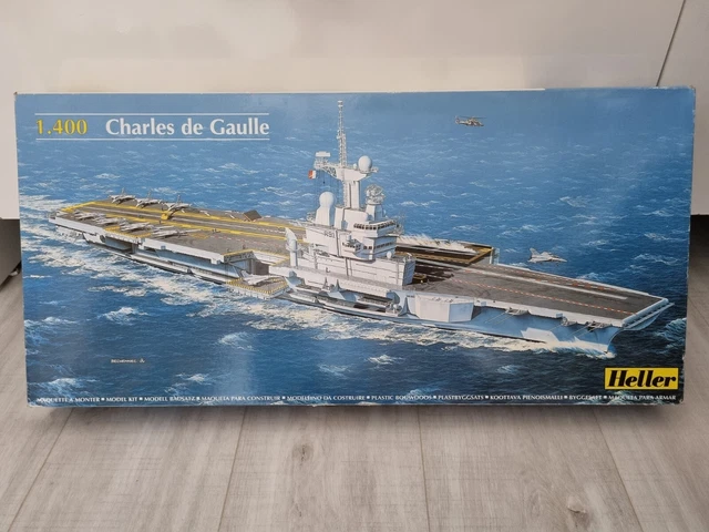 Maquette Bateau Heller Charles De Gaulle 1/400 - Porte-avions 66 Cm - Neuf