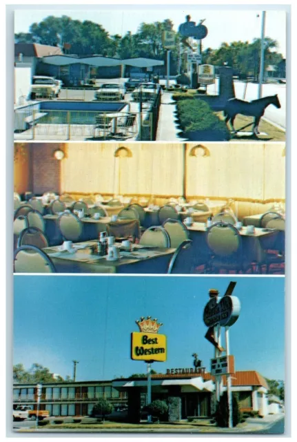 Best Western Skies Motor Inn & Restaurant Dalhart Texas TX, Multiview Postcard