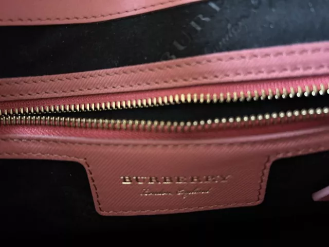 Authentic Burberry DK88 Top Handle Handbag Medium Blossom Pink 3