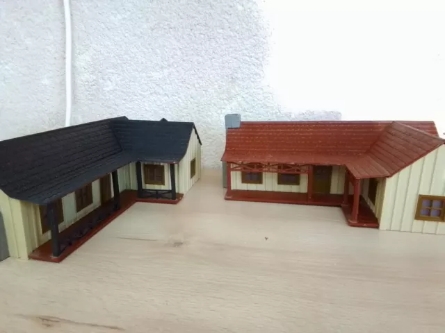 K-Line Echelle 0. Maquette Decor Diorama. 2 Maisons Chalets Ranch