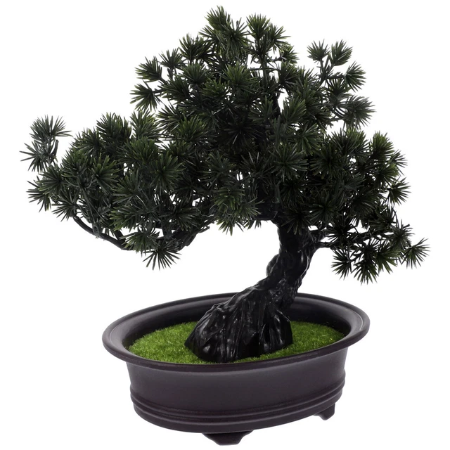 DESK DECORATIONS ARTIFICIAL Bonsai Pine Tree Faux Potted Plant Desktop