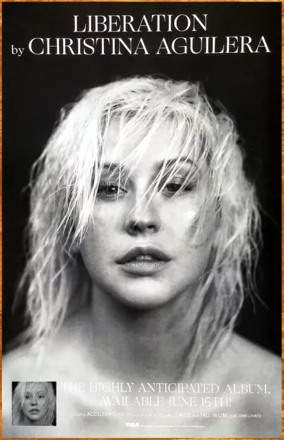 CHRISTINA AGUILERA Liberation Ltd Ed New RARE Tour Poster +BONUS Pop Rock Poster