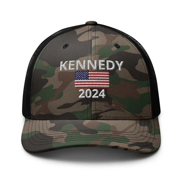 RFK JR KENNEDY 2024 Embroidered Adjustable Camouflage Camo Mesh Back
