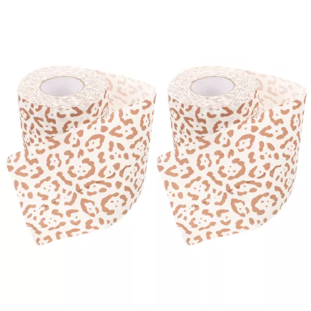 2 Rolls of Fun Toilet Paper Leopard Pattern Toilet Paper Decorative Printing