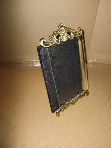 Antique French Bronze Brass Beveled Glass Photo Frame,Louis 15 Style 2