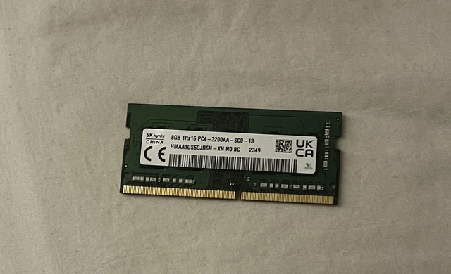 Barrettes Mémoire RAM SK Hynix 16Go (2x8Go) DDR4 3200MHz PC4-3200AA - Occasion