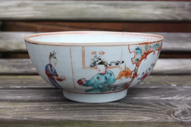 18th Century Chinese Mandarin Punch Bowl Qianlong Period