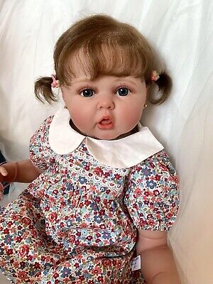 24in Soft Touch Reborn Baby Dolls Silicone Lifelike Toddler Toy Vinyl Kids Gift