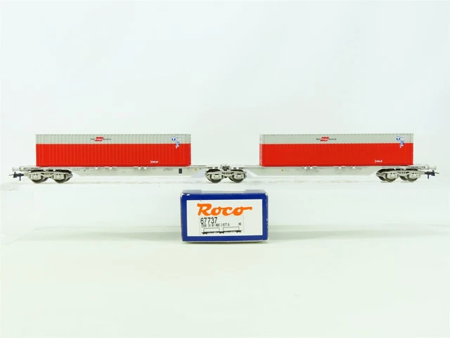 ROCO wagon plat à ranchers long 47681 (n°1bis